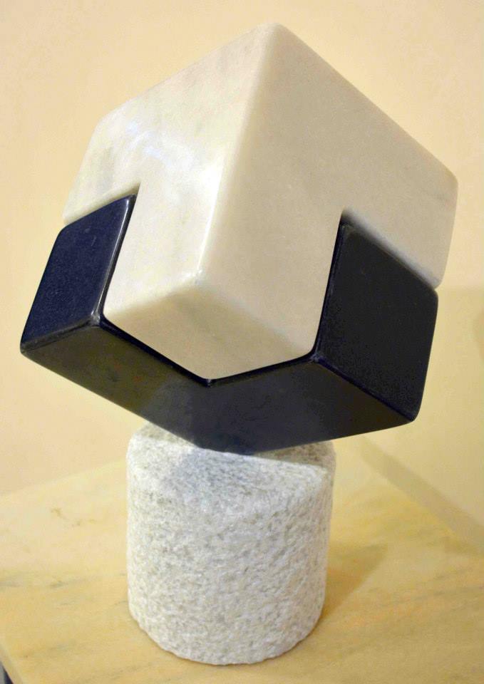 Chiaroscuro – marble and granite, 25cm/25cm/25cm, 2008